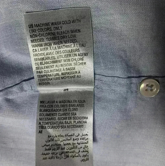 Club Room Luxury 💯 Linen Long Sleeve  Button down. Men's XL - Picture 5 of 8